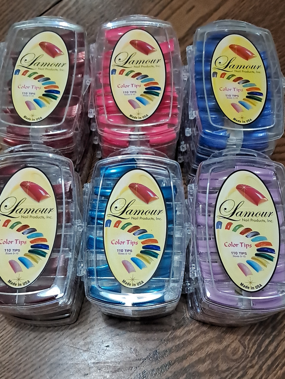 24 Packs Of Lamour Colored Nail Tips